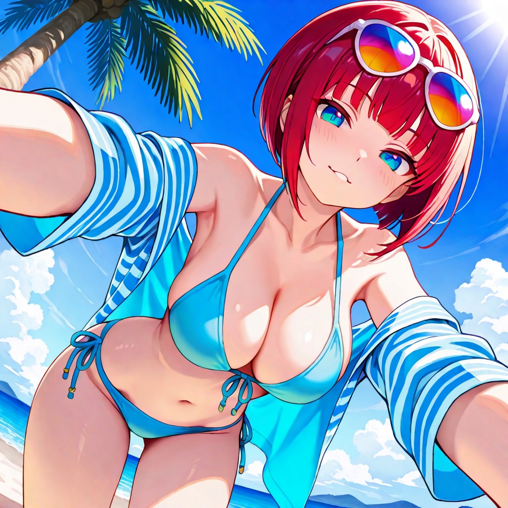 真夏のハートサングラス