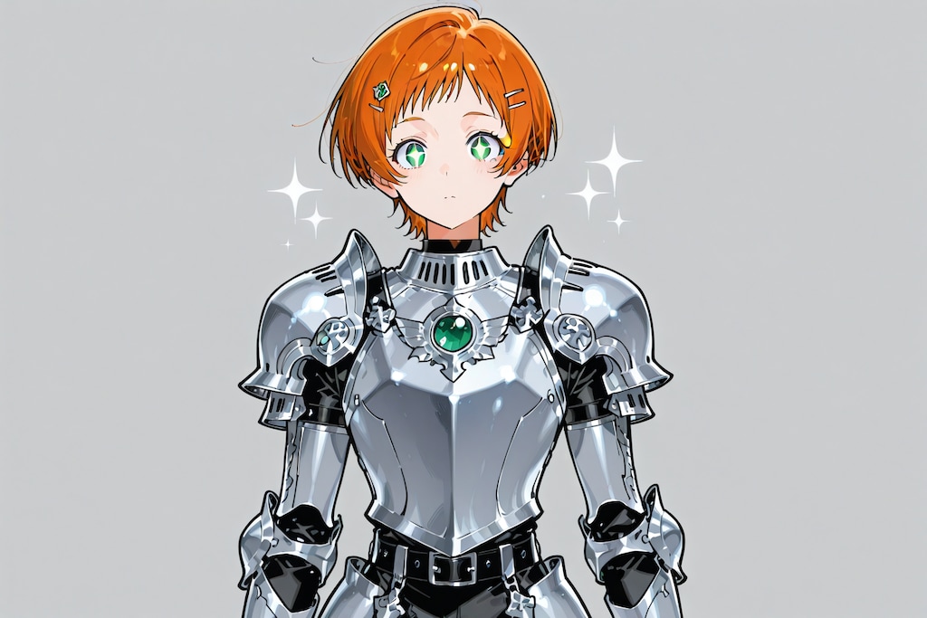 練習、sparkling round eyes,と、入れています。