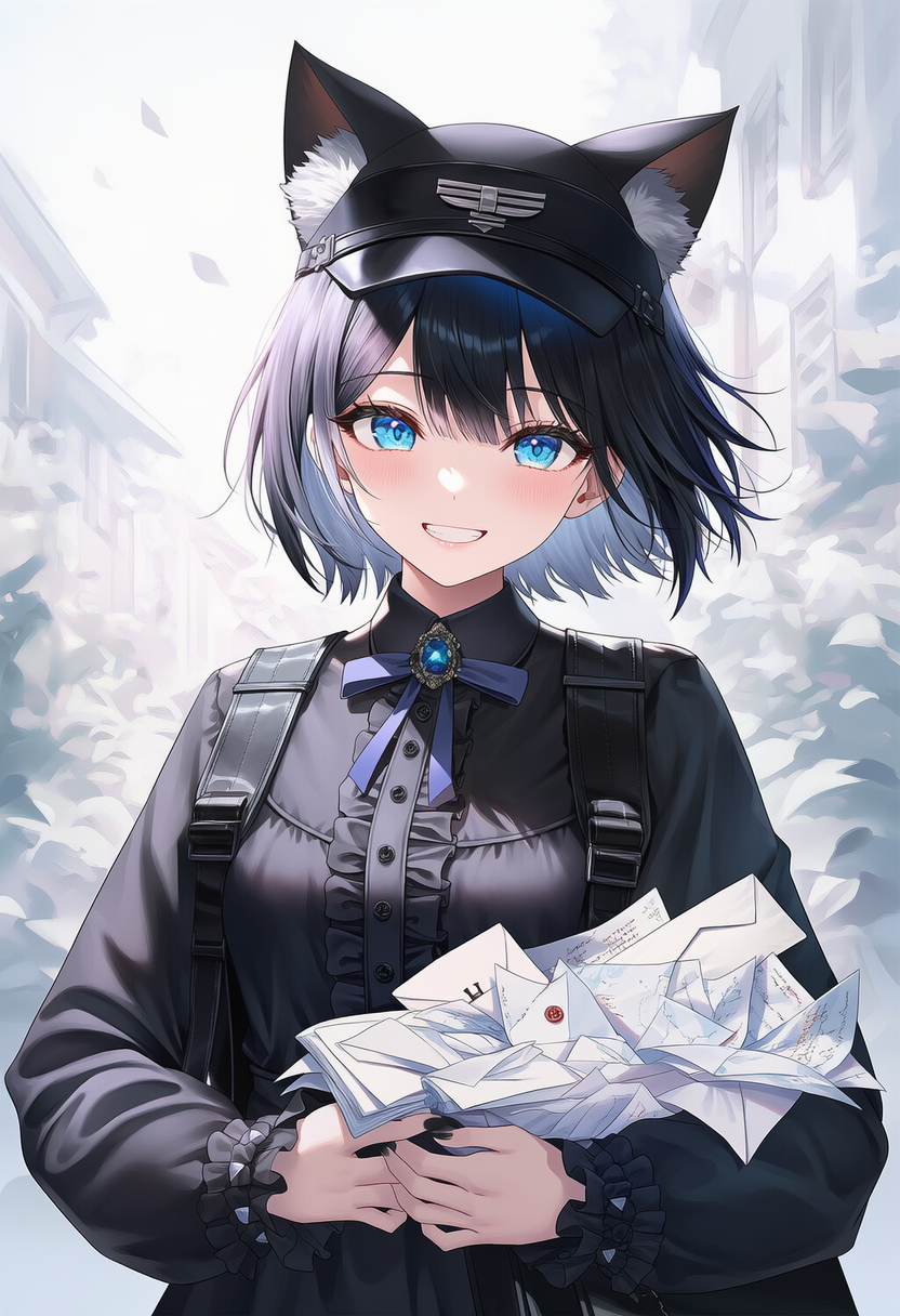 猫耳の郵便配達人 | の人気AIイラスト・グラビア