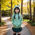 グリーンを基調にした秋コーデ 11枚目