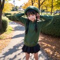 グリーンを基調にした秋コーデ 4枚目