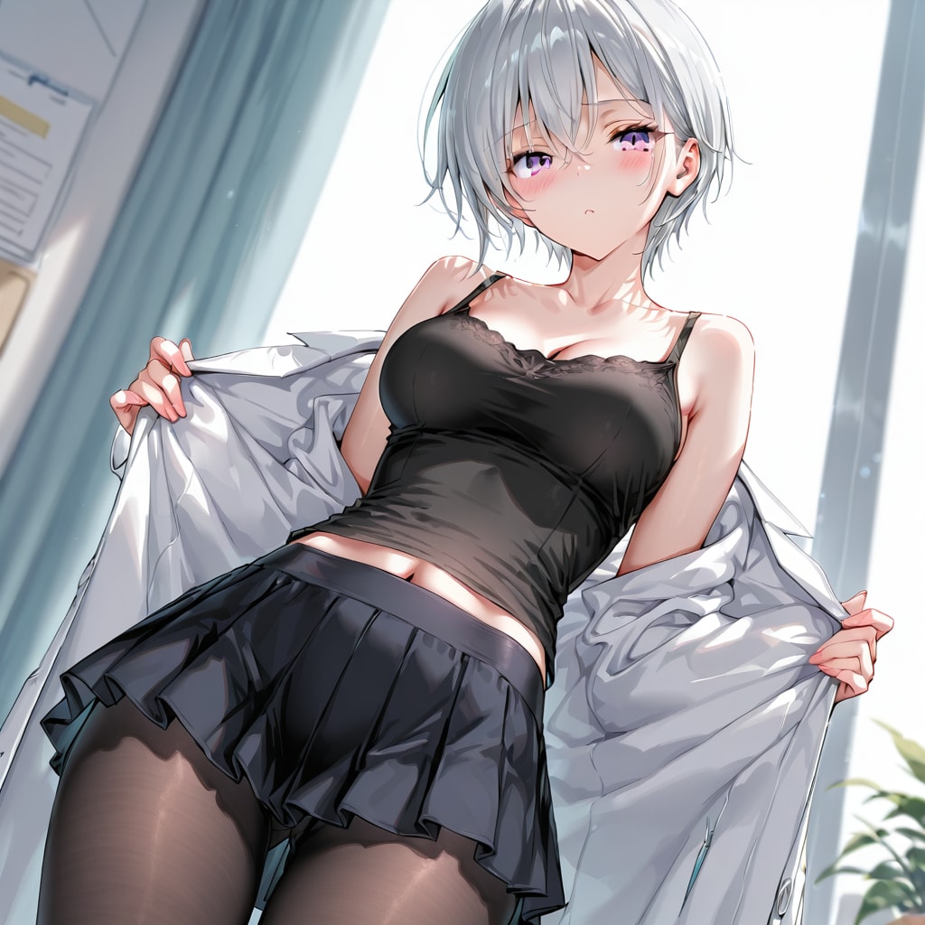 (1138)銀髪ちゃん白衣