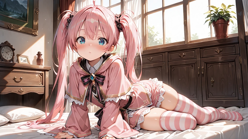 ピンク髪ツインテール ロリ系