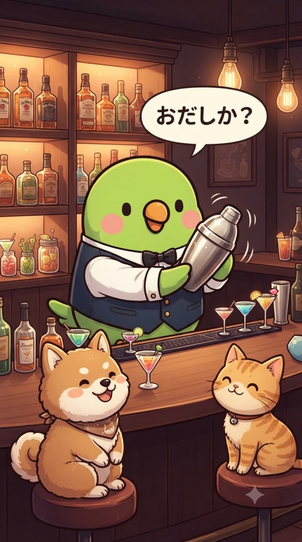 バーテンダーインコ