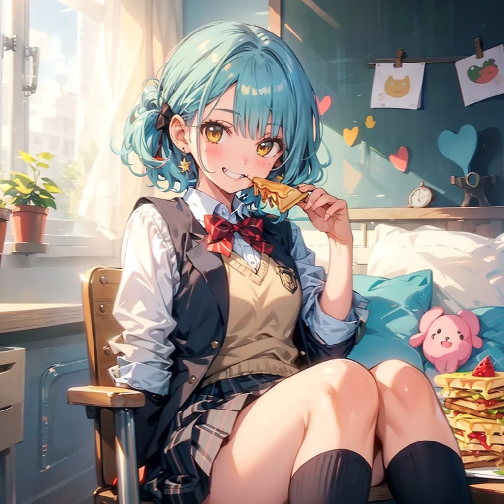 パンケーキを食べる少女 | の人気AIイラスト・グラビア