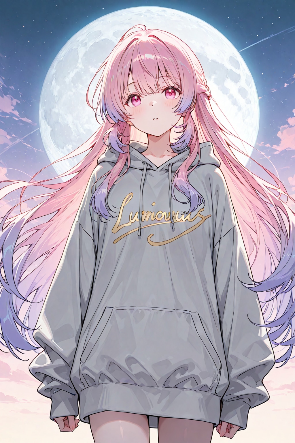 桃色髪の娘