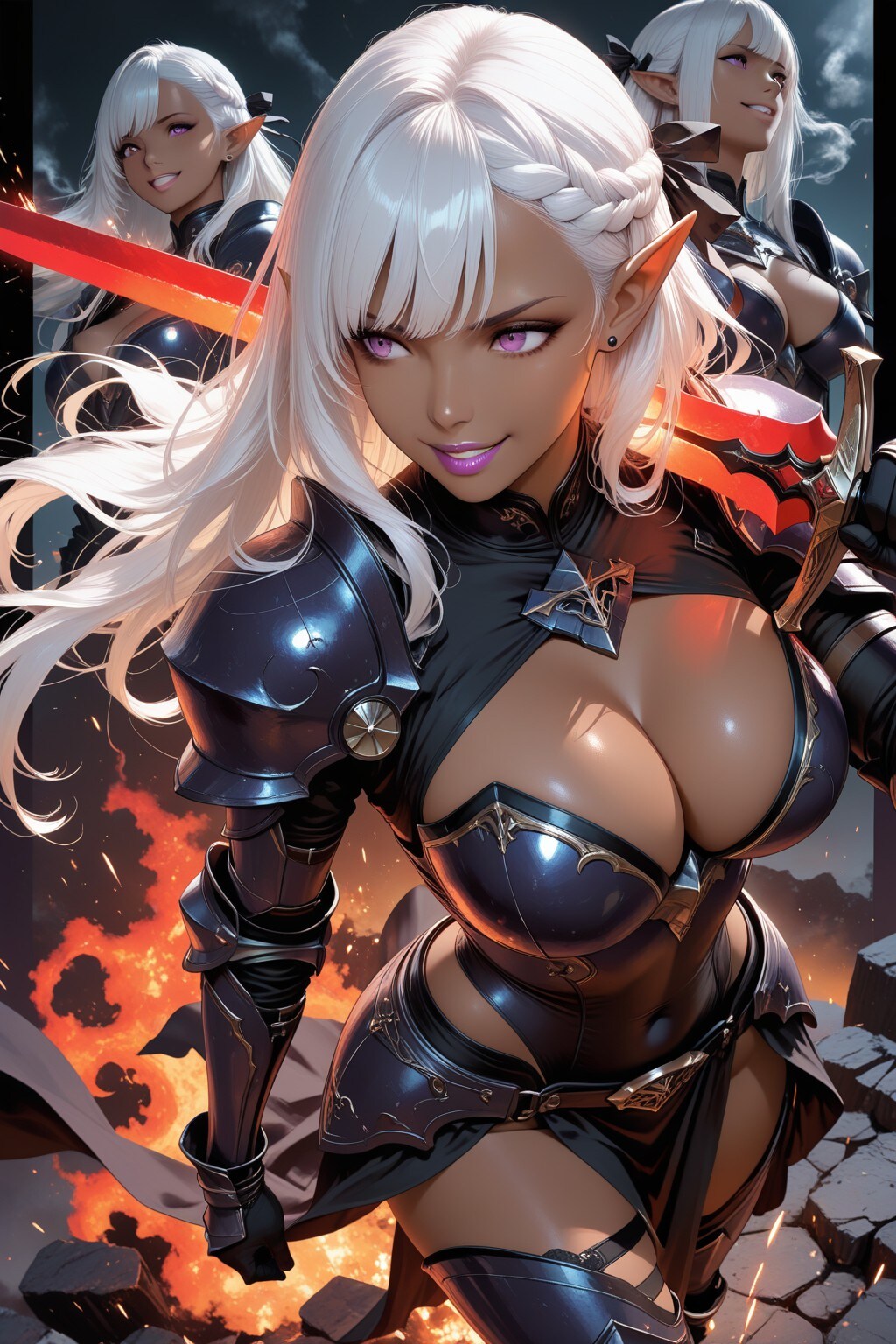 Beautiful Dark Elf（漆黒の傭兵・ダークエルフ【プロフィール・自己紹介／赫焉のヴァルハイト篇】）