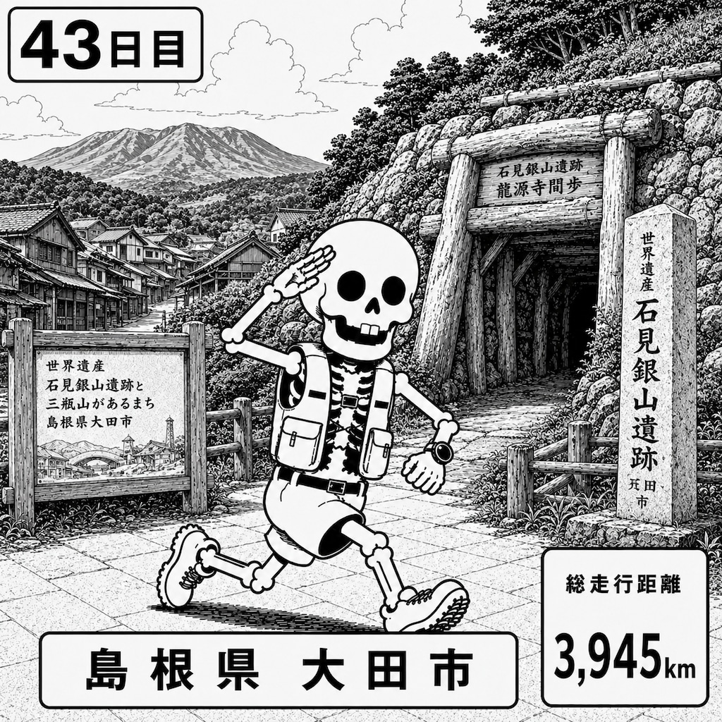 島根県大田市に到着