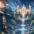 月夜の城 2枚目