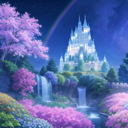 月夜の城