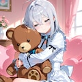 ぬいぐるみをギュッ 2枚目