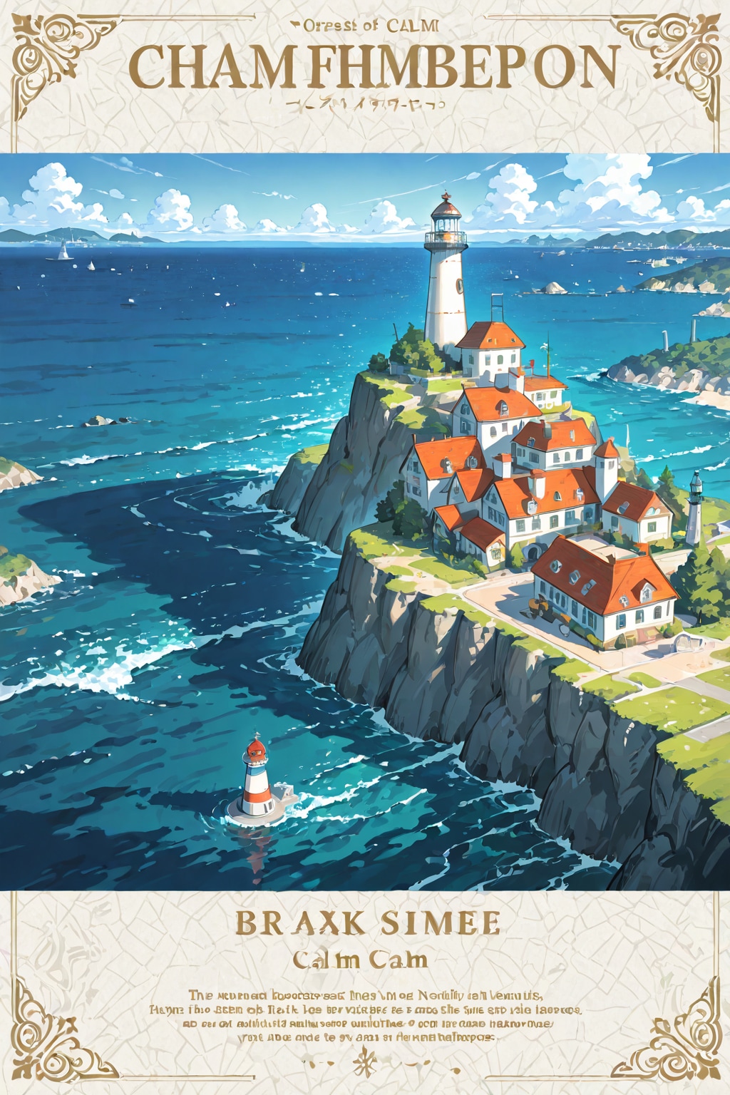 灯台のある町 | の人気AIイラスト・グラビア