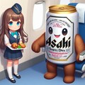 機内食を運ぶスチュワーデスの小さな女の子 7枚目