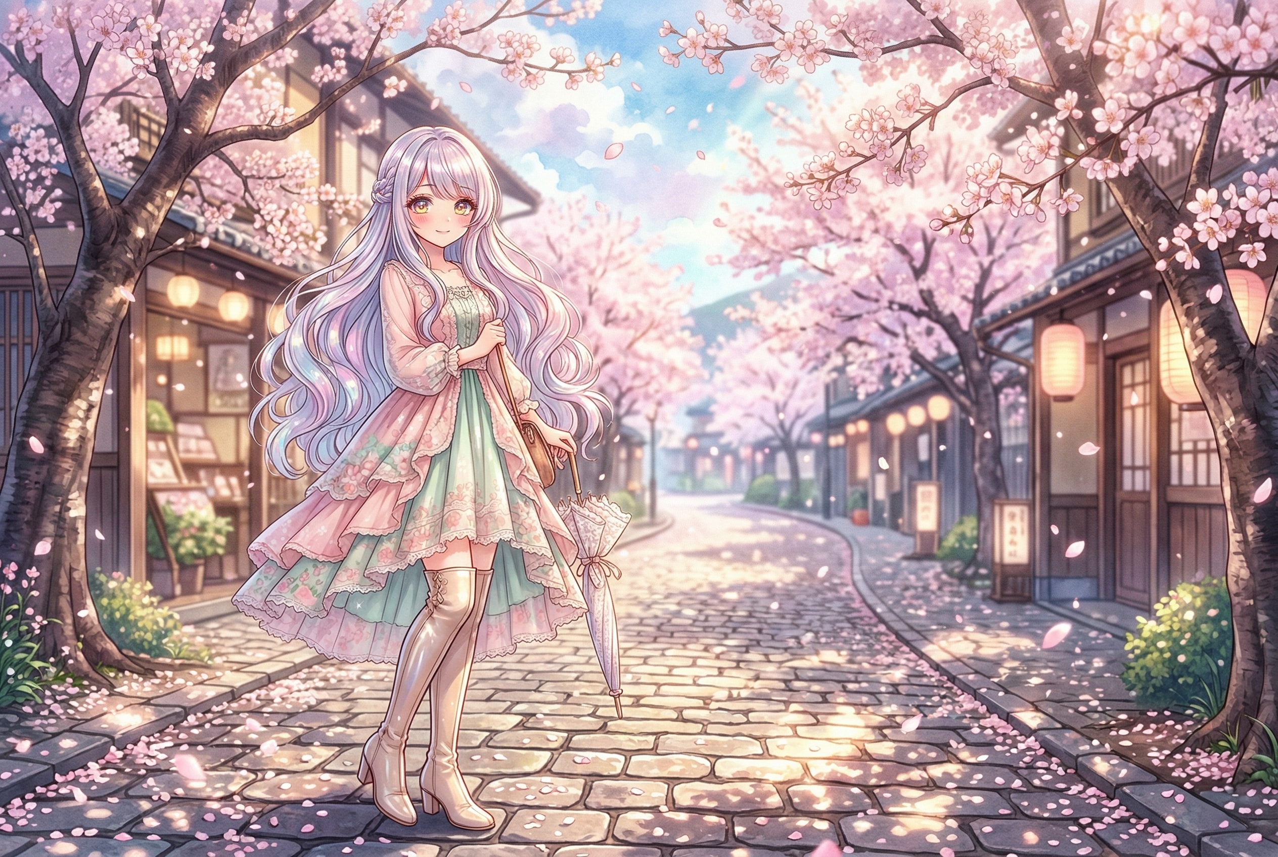 薄紅桜夢路の香 | の人気AIイラスト・グラビア