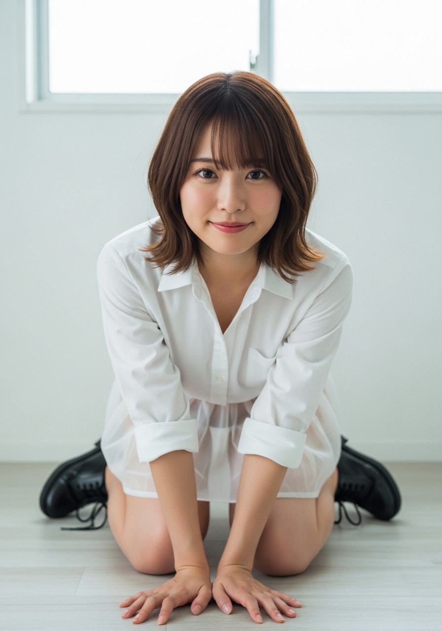 画面明るくしようとしてる？だーめっ！目線が下がってるよ。