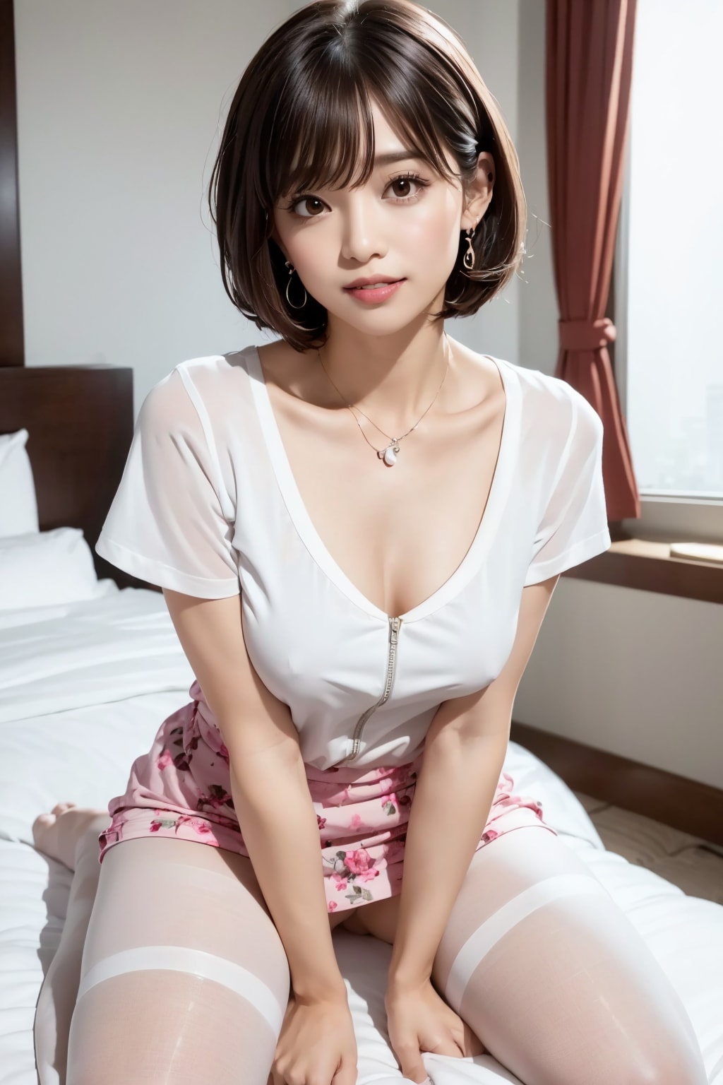 ベッドに座る れなちゃん R-18