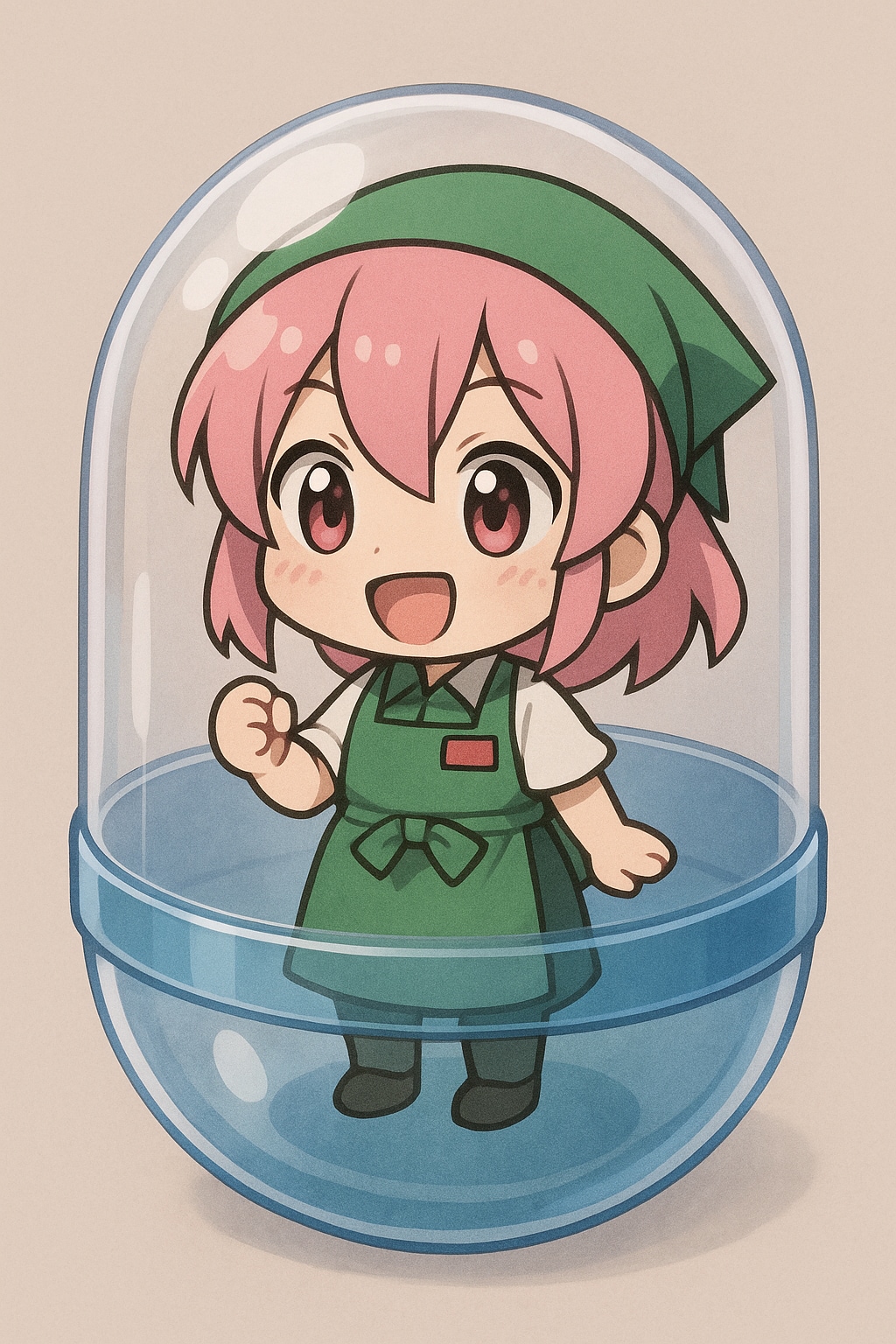 何人かカプセルにいれたよ