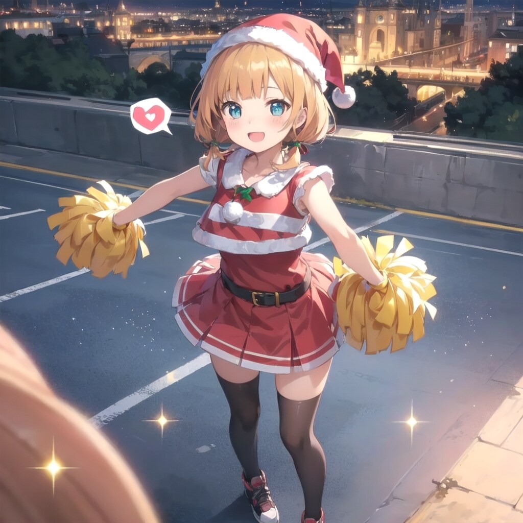 応援してくれる、サンタさん。 | の人気AIイラスト・グラビア