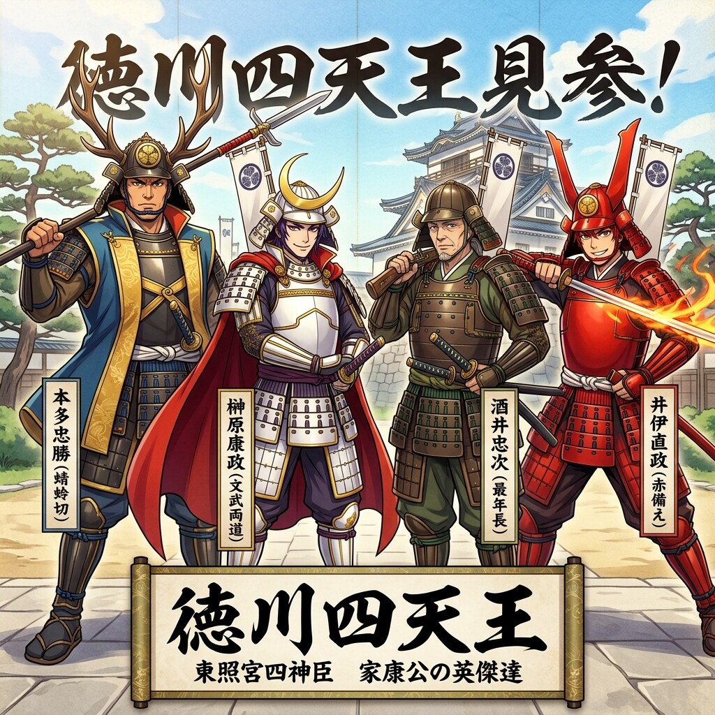 徳川四天王見参！〜家康を支えた最強の英傑たち〜 | の人気AIイラスト・グラビア