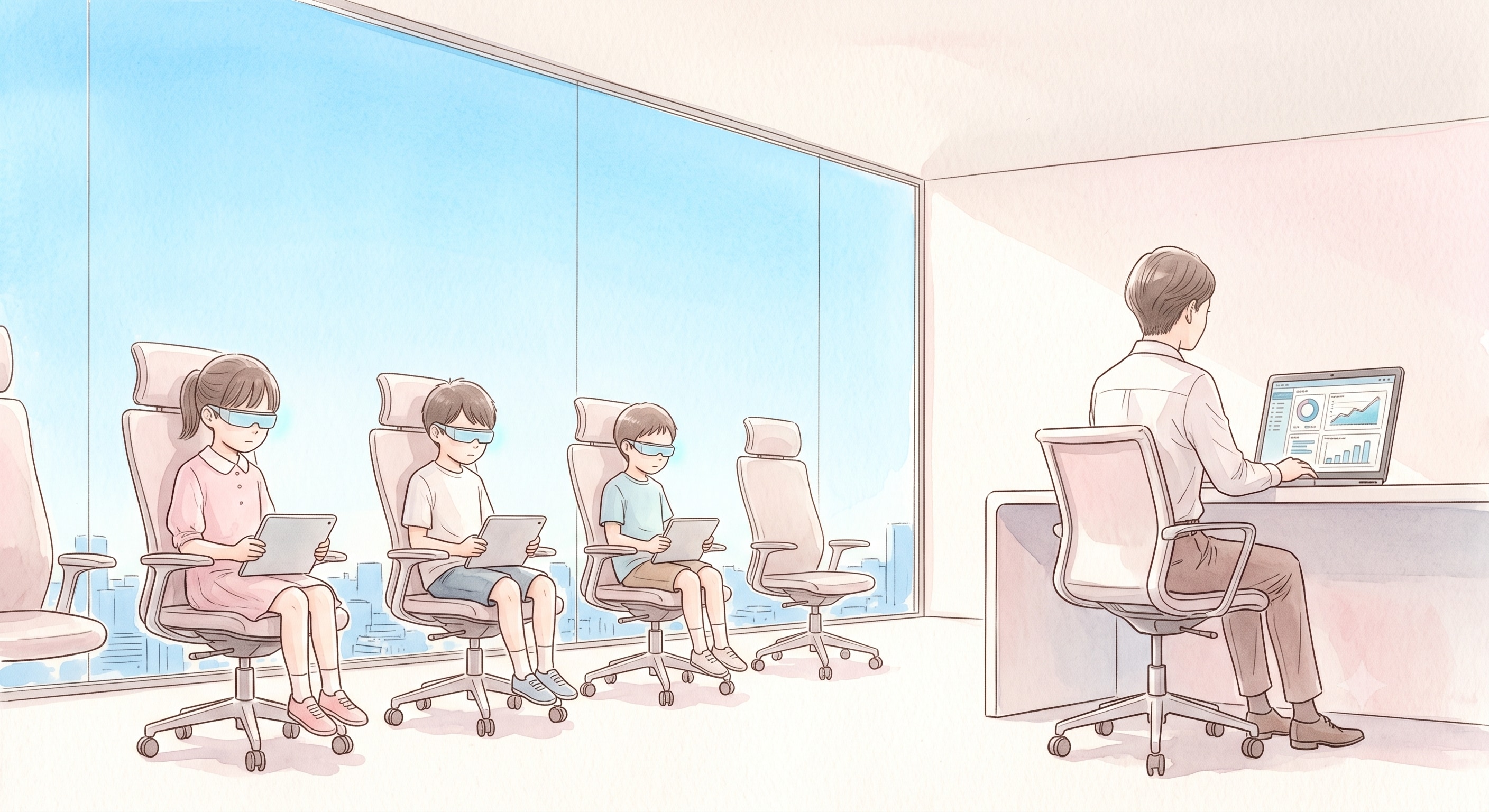 英才教育　★実験イラスト★