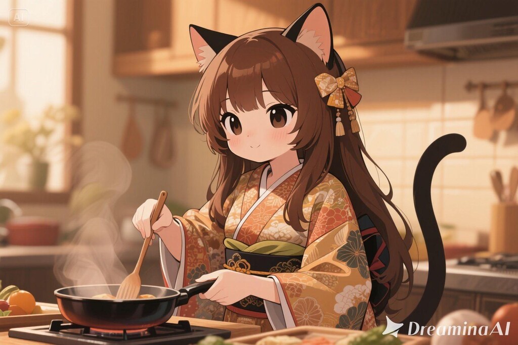 料理をするみことちゃん