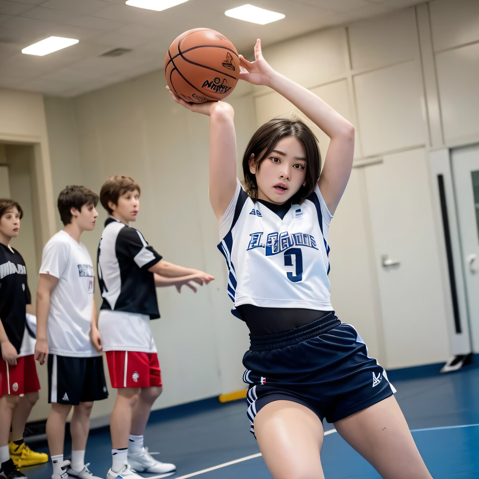 黒髪ロングでユニフォームの美女１１１ | の人気AIイラスト・グラビア