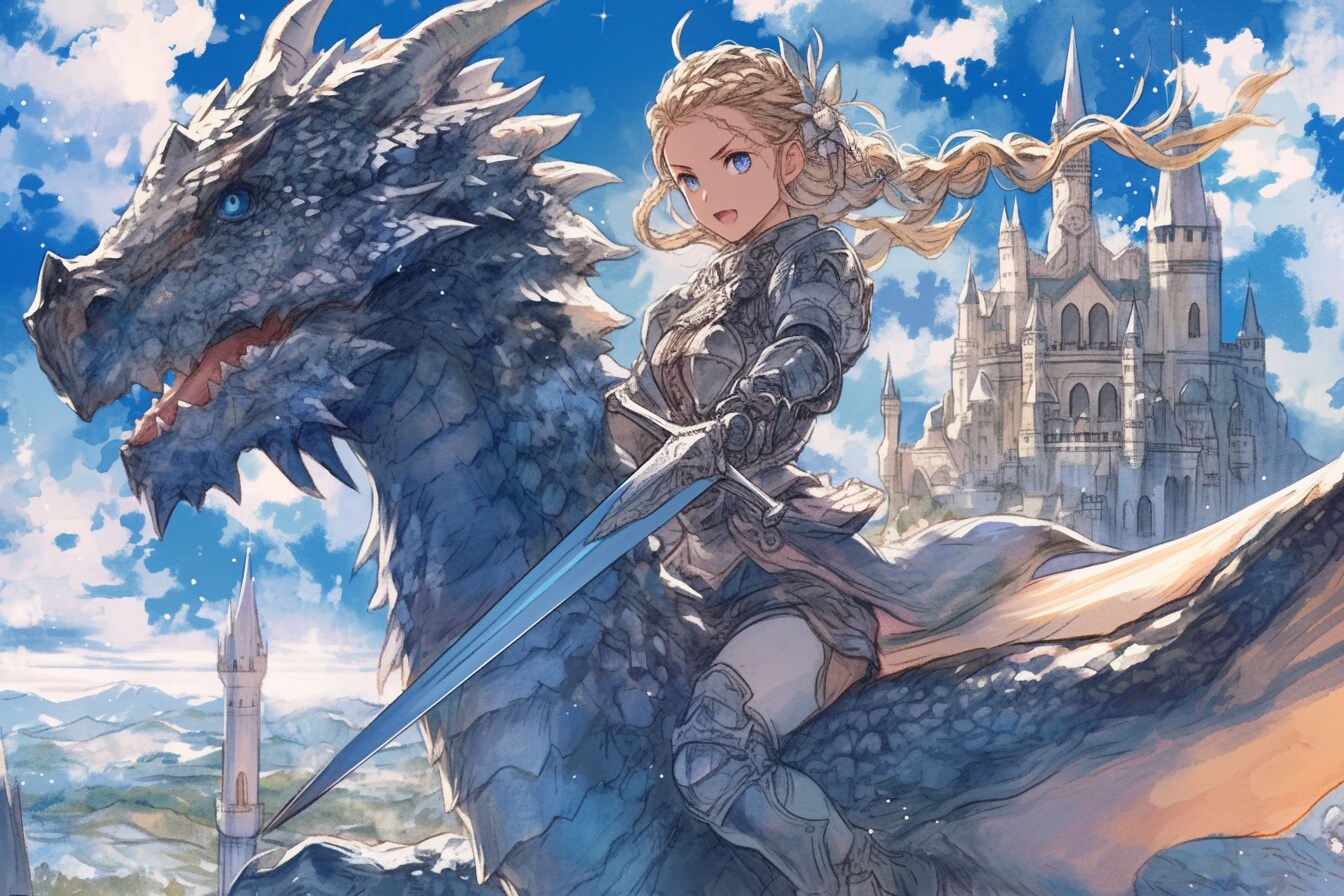 ドラゴンと少女（竜騎士）65 | の人気AIイラスト・グラビア
