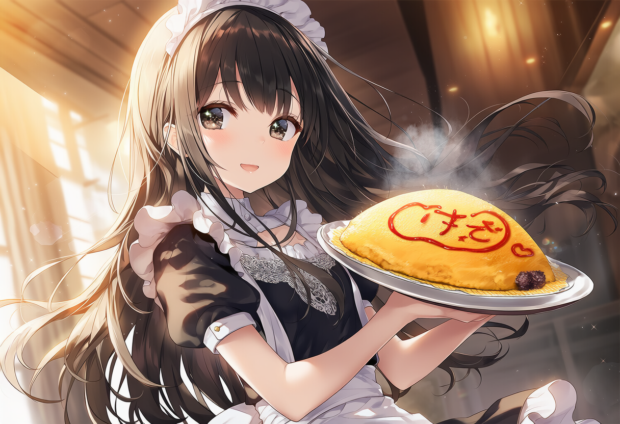 女子高生のメイドカフェ | の人気AIイラスト・グラビア