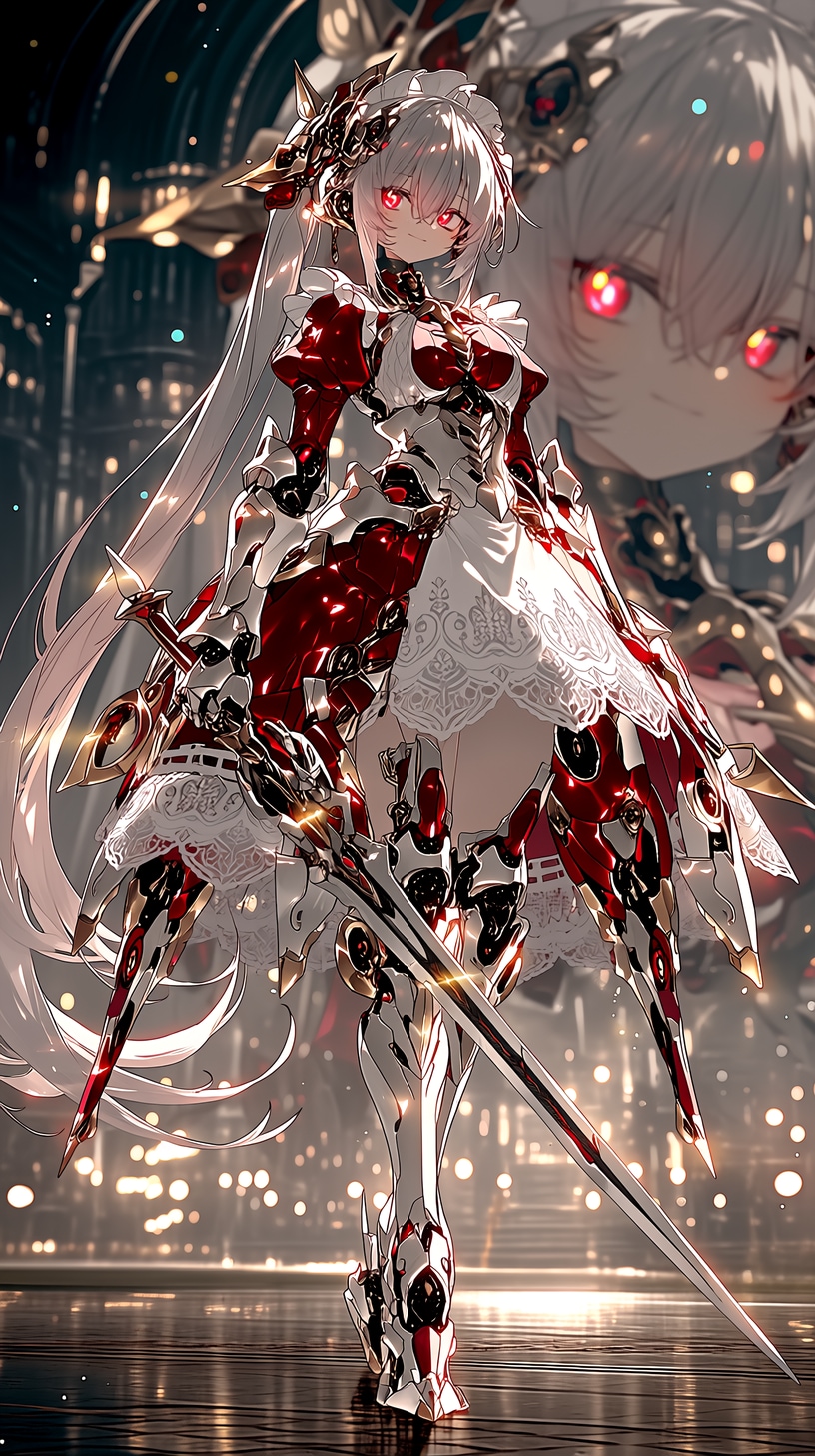 紅装機メイド騎士 | の人気AIイラスト・グラビア