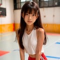 跳び箱特訓中の女生徒 6枚目