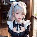 銀髪メイド 2枚目