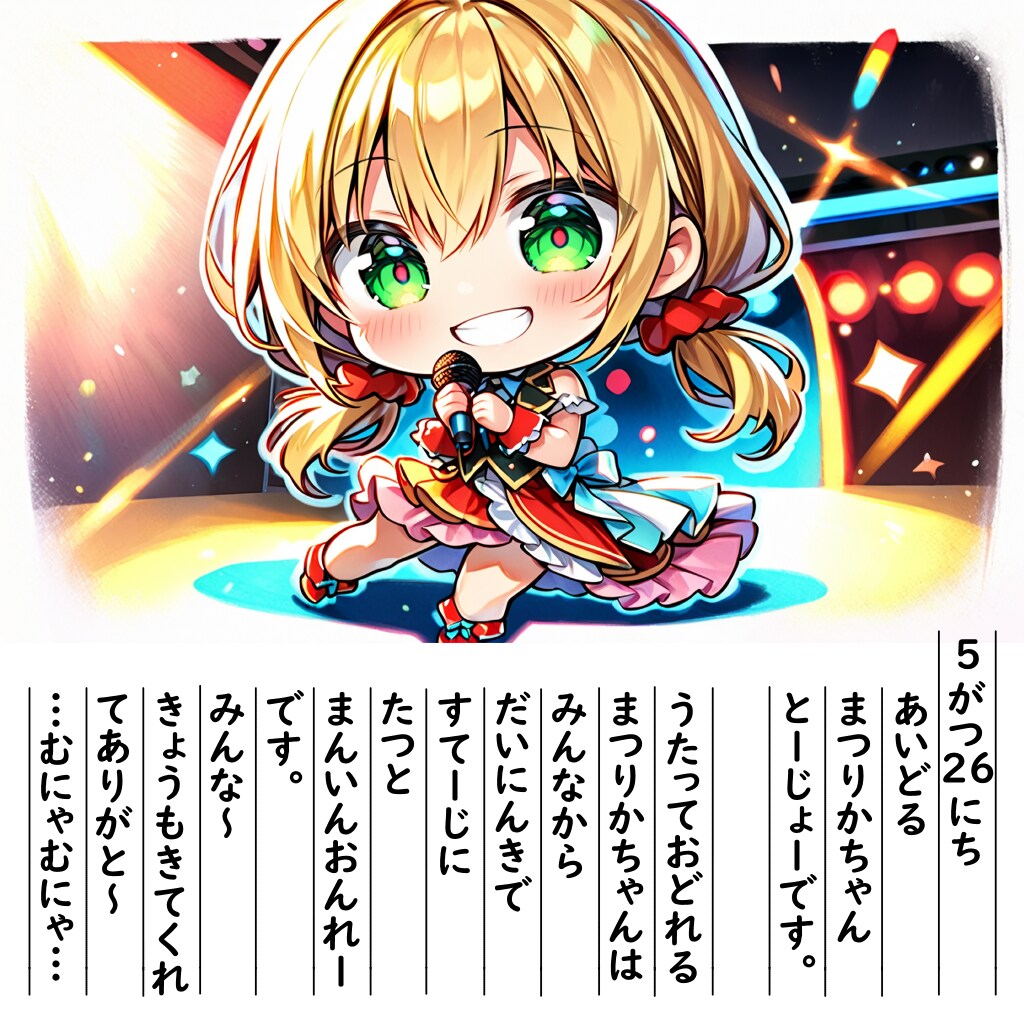 【絵日記】あいどるまつりかちゃんです