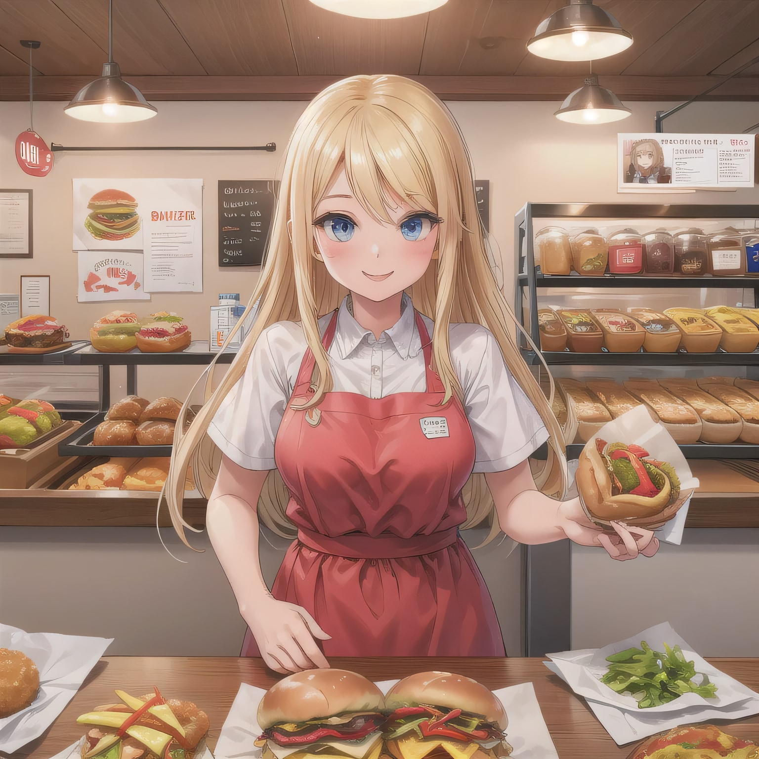 金髪ロングでクルーの少女１２ | の人気AIイラスト・グラビア