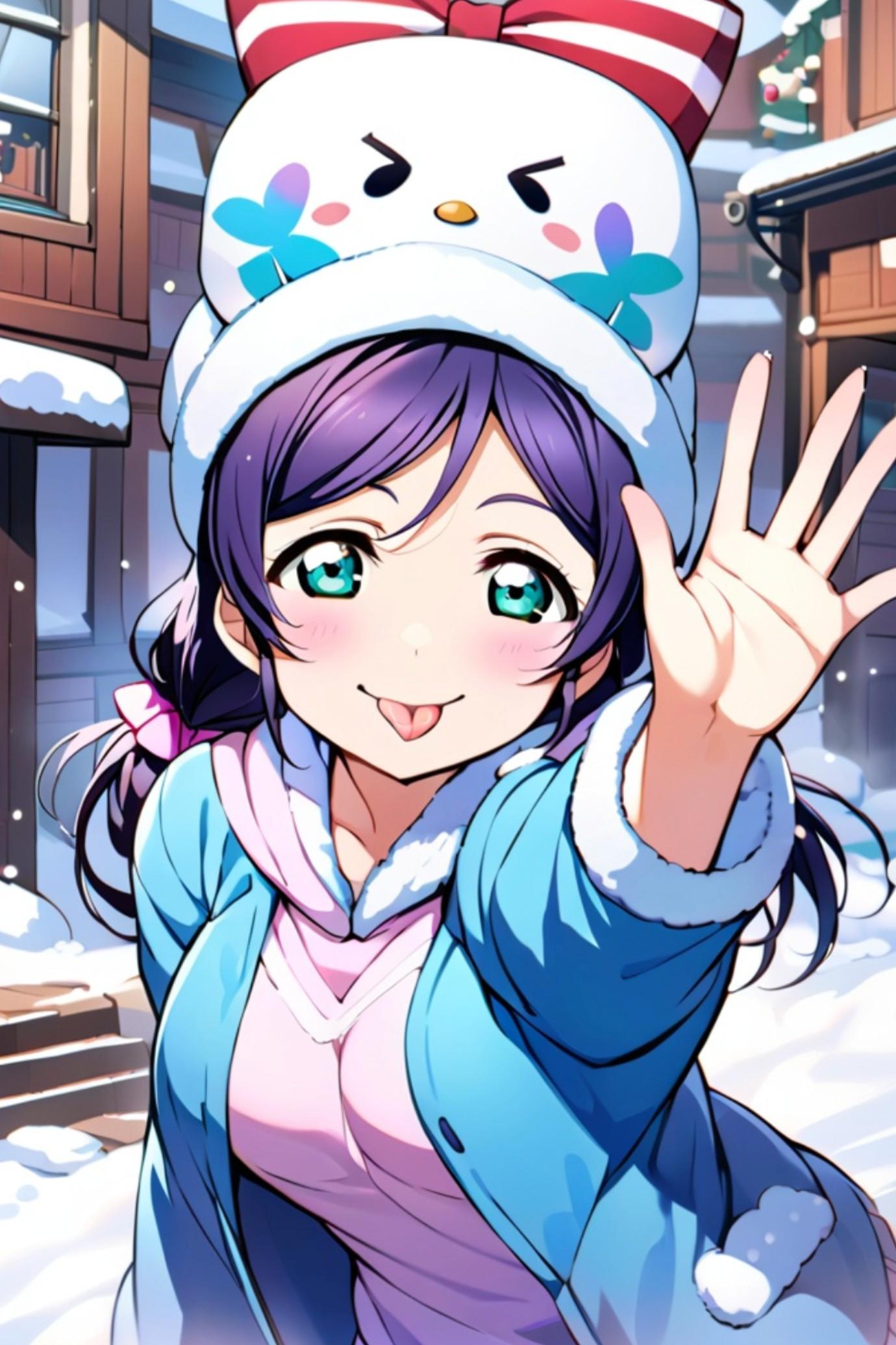 東條希と雪の街