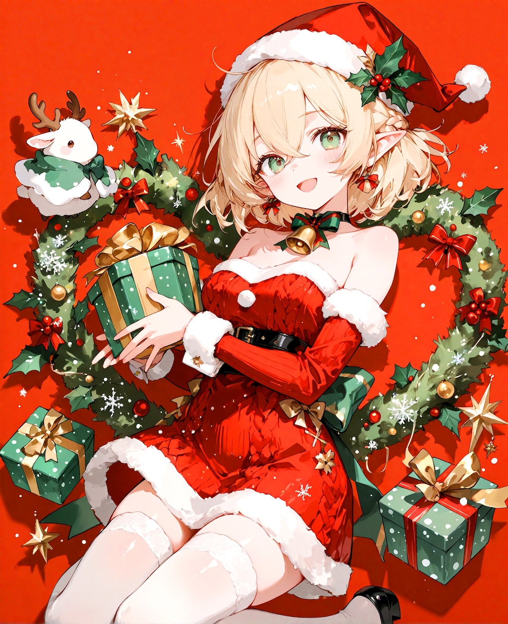 サンタなエルフ少女