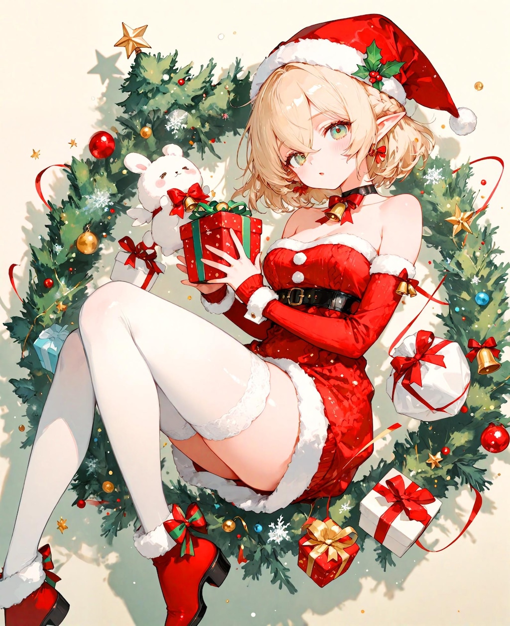 サンタなエルフ少女