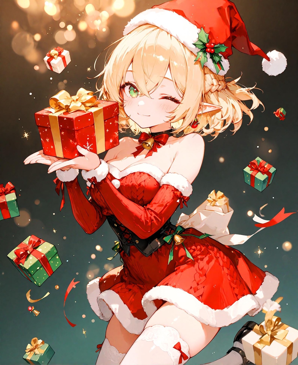 サンタなエルフ少女