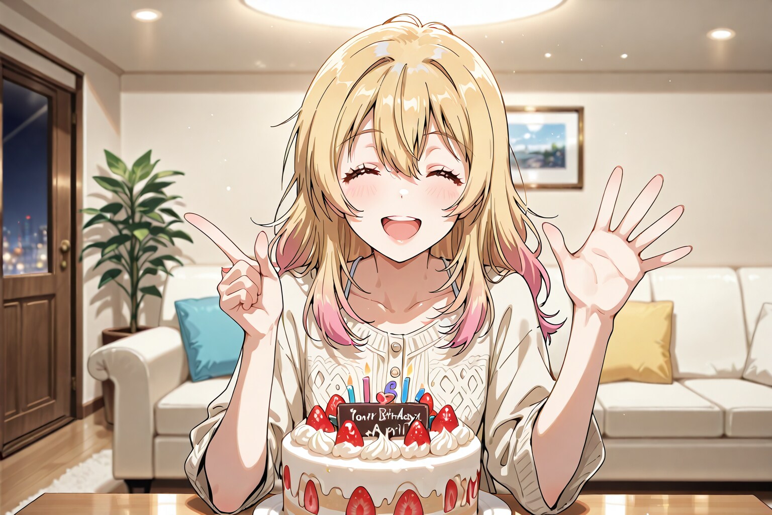 １５才になりましたー！お父さん、お母さん！これまでありがとう！これからもよろしくね！
