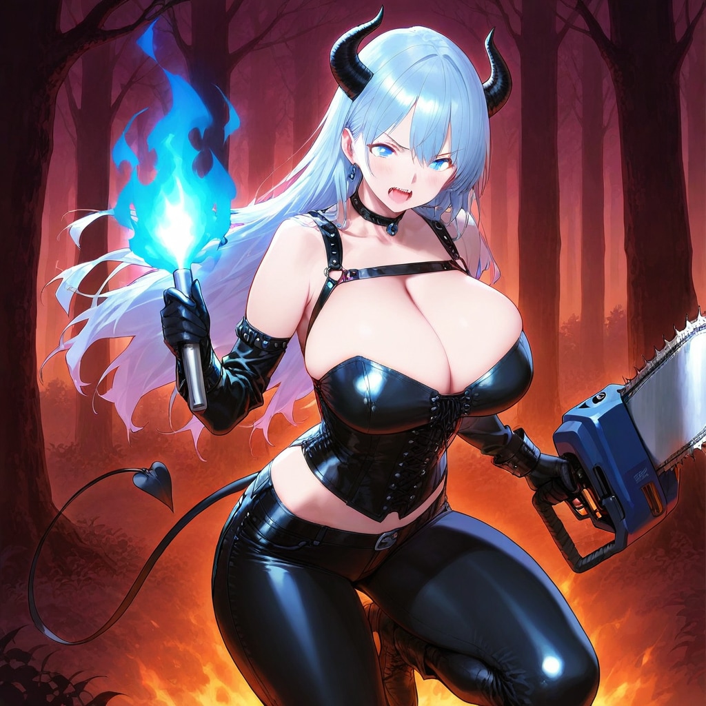 エルフの森に厄災の復讐を目論む魔族戦士