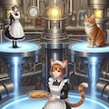 メイドさん＋猫で合成 5枚目