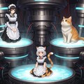 メイドさん＋猫で合成 7枚目