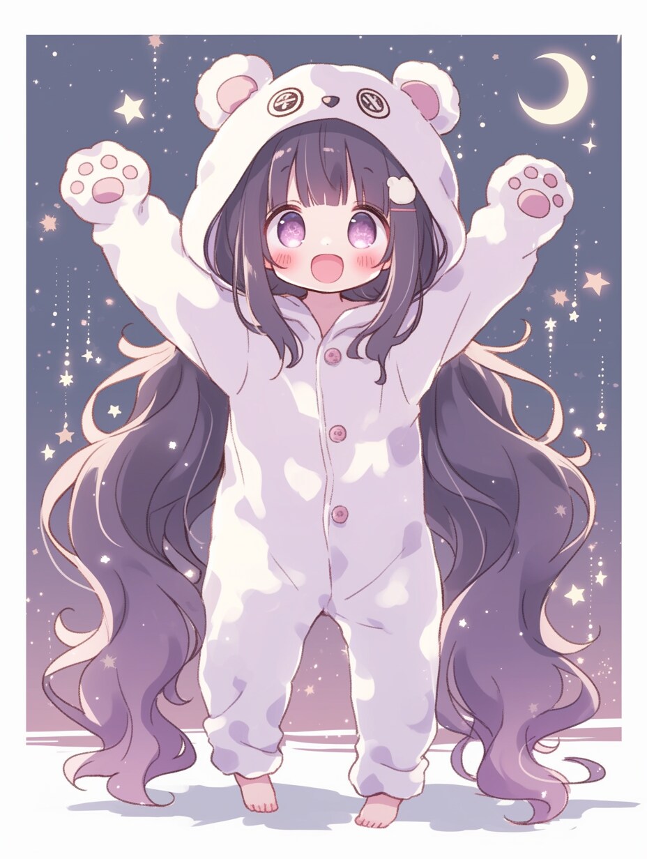 くま娘と星々🐾 | の人気AIイラスト・グラビア