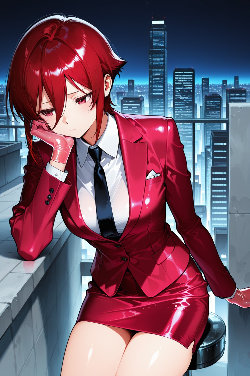 気分ブルーな赤娘