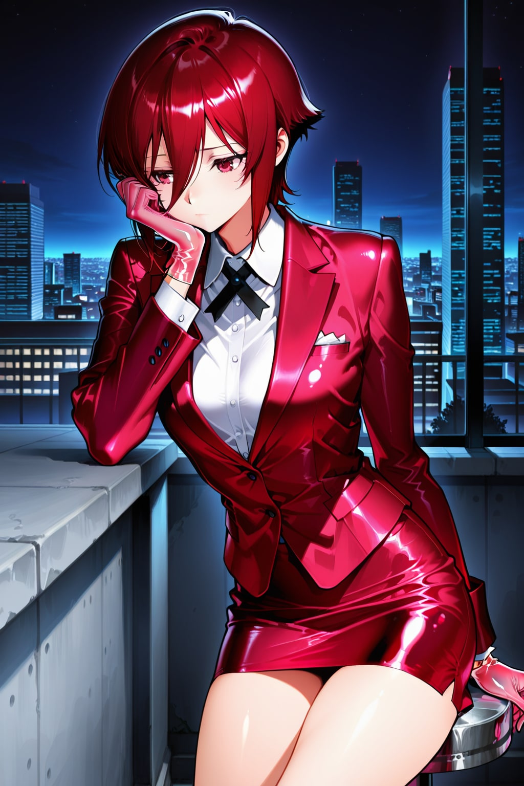 気分ブルーな赤娘