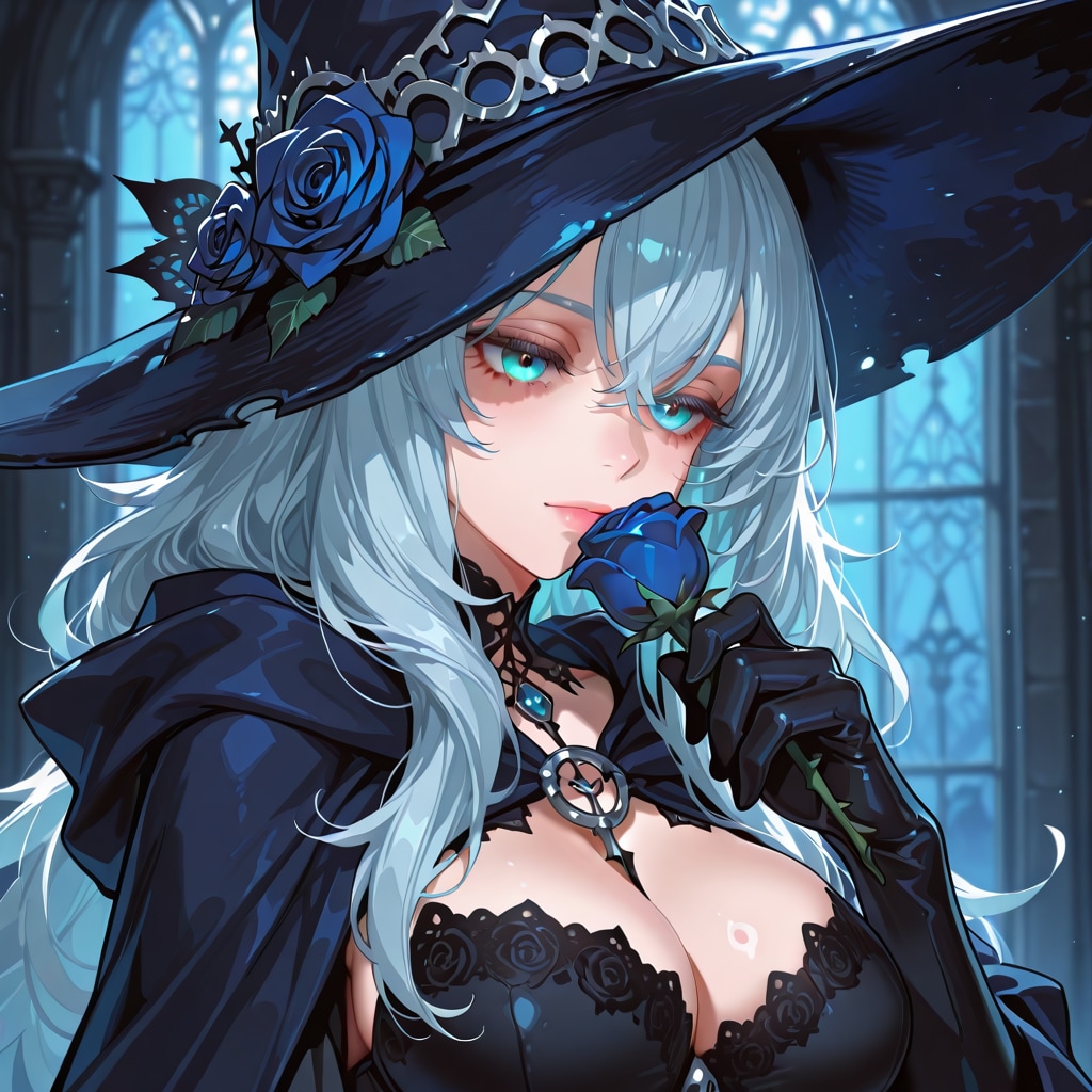 青い薔薇の魔女 | の人気AIイラスト・グラビア