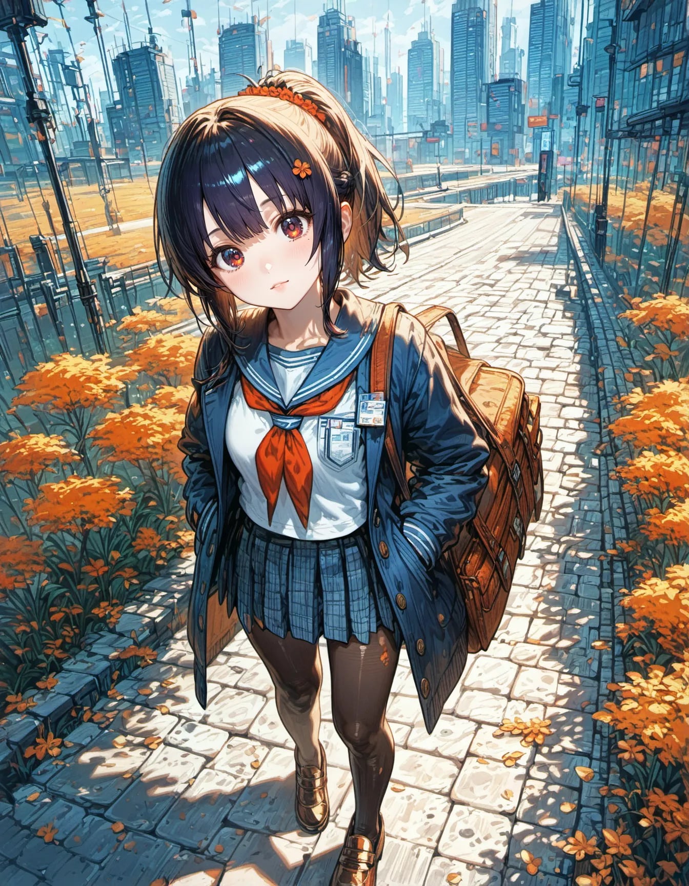 The Solitary Journey Through the Amber Street | の人気AIイラスト・グラビア