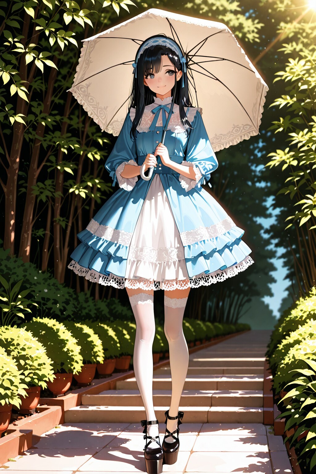 ゴスロリ日傘女子