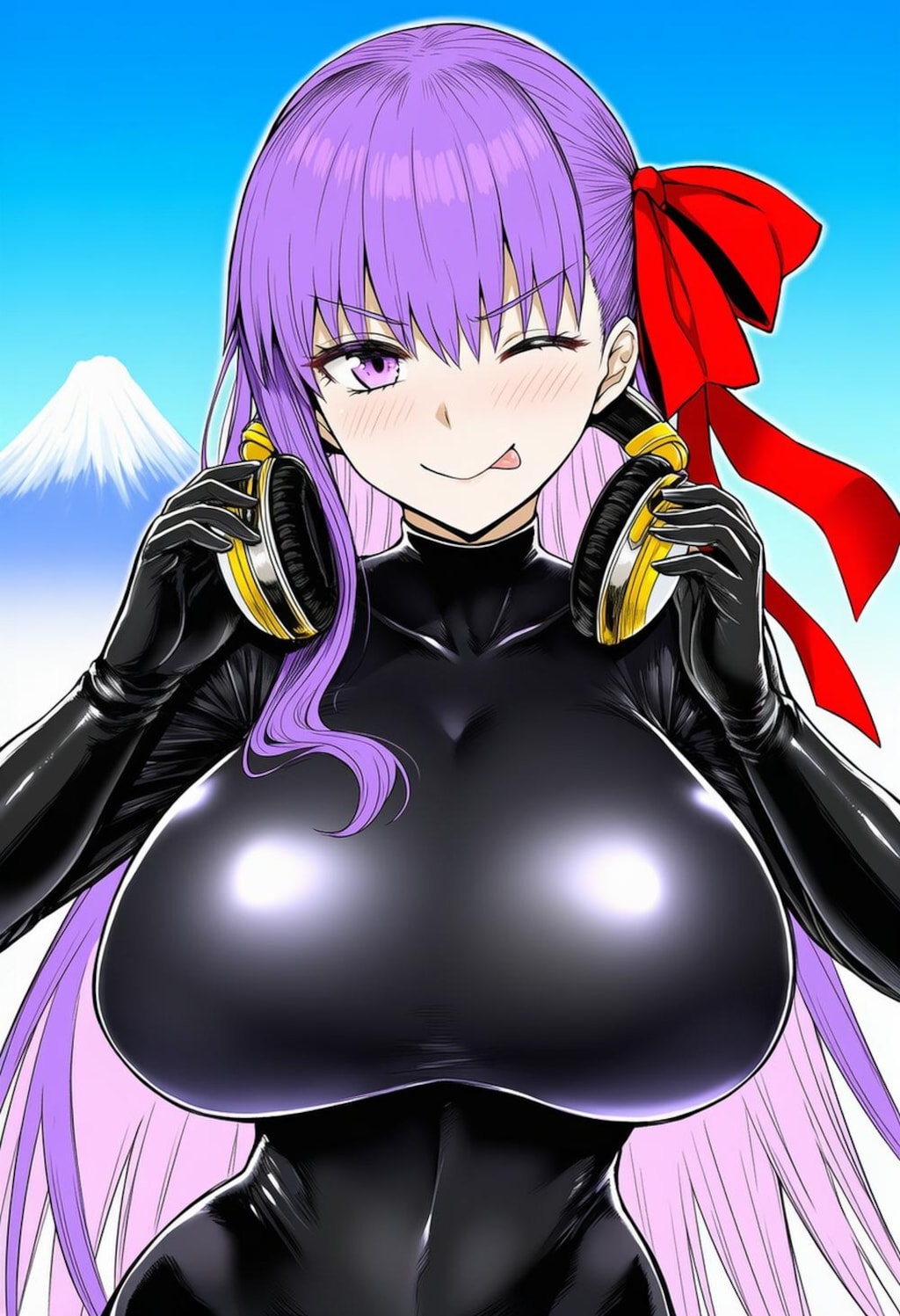 バストアップ構図コスプレウザ顔人妻