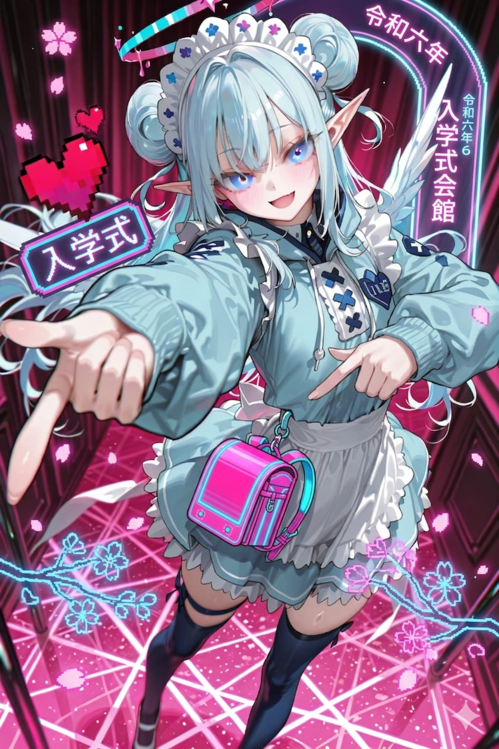 入学するエルフの女の子