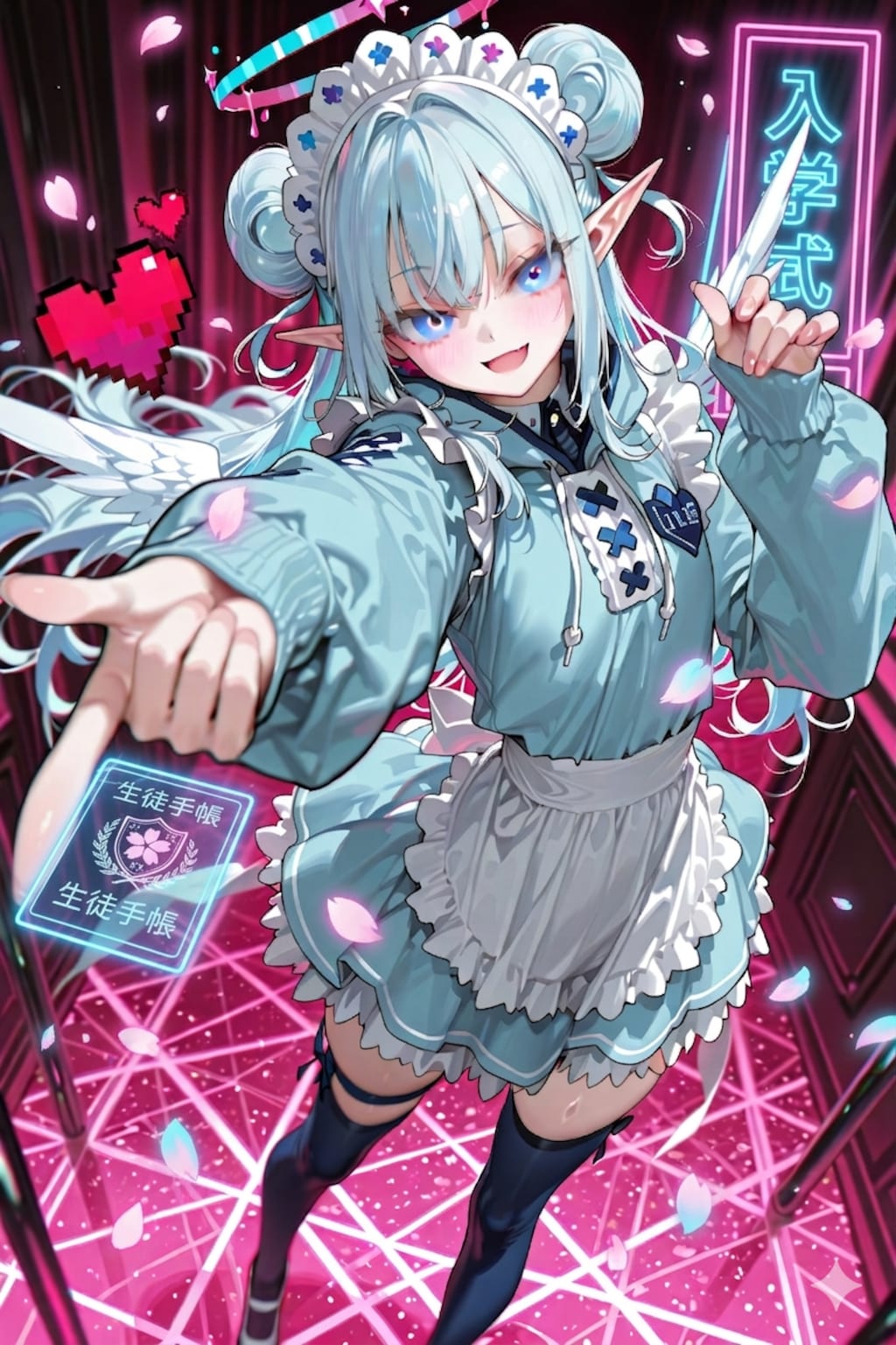 入学するエルフの女の子